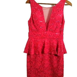 Hailey Logan by Adrianna Papell Women lace  sequins Pink Cocktail Dress 11